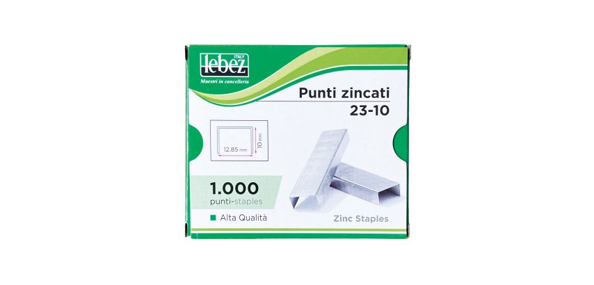 Punti KH - 23/10 - alti spessori - acciaio zincato - metallo - Lebez - conf. 1000 pezzi