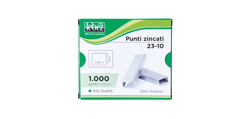 Punti KH - 23/10 - alti spessori - acciaio zincato - metallo - Lebez - conf. 1000 pezzi