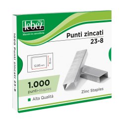 Punti KH - 23/13 - alti spessori - acciaio zincato - metallo - Lebez - conf. 1000 pezzi
