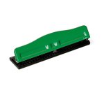 Perforatore 840 - max 8 fogli - 4 fori regolabili - passo 6/8 cm - verde - Lebez
