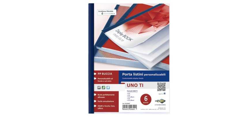 Portalistini personalizzabile Uno TI - 22 x 30 cm - 6 buste - blu - Sei Rota