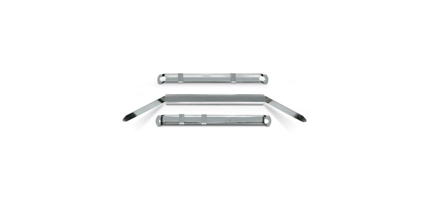 Pressini fermafogli - metallo - 12 x 80 mm - Lebez - conf. 50 pezzi