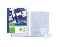 Porta biglietti da visita Asso Card - 21 x 29,7 cm - 10 buste con 10 tasche ciascuna - blu - Sei Rota