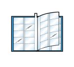 Porta biglietti da visita Asso Card - 21 x 29,7 cm - 10 buste con 10 tasche ciascuna - blu - Sei Rota