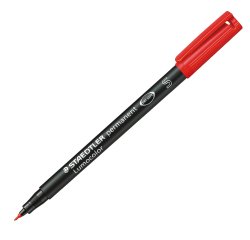 Pennarello Lumocolor Permanent 313 - punta 0,4 mm - rosso - Staedtler