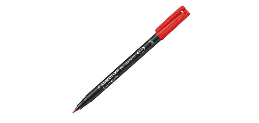 Pennarello Lumocolor Permanent 313 - punta 0,4 mm - rosso - Staedtler