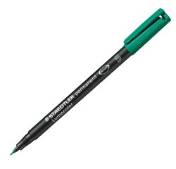 Pennarello Lumocolor Permanent 313 - punta 0,4 mm - verde - Staedtler