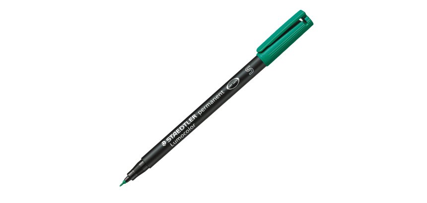 Pennarello Lumocolor Permanent 313 - punta 0,4 mm - verde - Staedtler