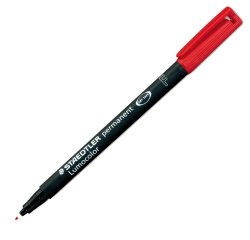 Pennarello Lumocolor Permanent 318 - punta 0,6 mm - rosso - Staedtler