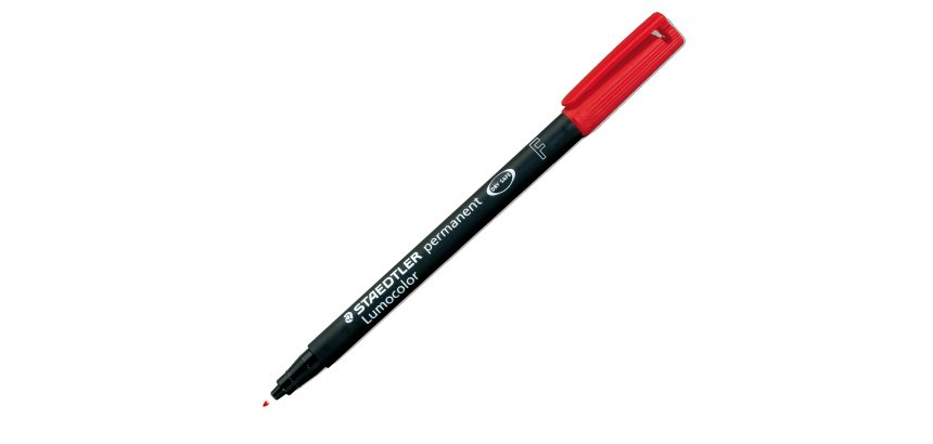 Pennarello Lumocolor Permanent 318 - punta 0,6 mm - rosso - Staedtler