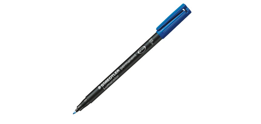 Pennarello Lumocolor Permanent 318 - punta 0,6 mm - blu - Staedtler