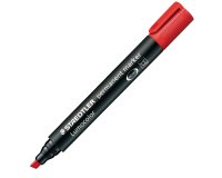 Marcatore Lumocolor Permanent 350 - punta a scalpello - tratto 2 - 5 mm - rosso - Staedtler