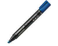 Marcatore Lumocolor Permanent 350 - punta a scalpello - tratto 2 - 5 mm - blu - Staedtler