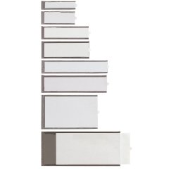 Portaetichette adesivo Ies A3 - 32 x 124 mm - grigio - Sei Rota - conf. 6 pezzi