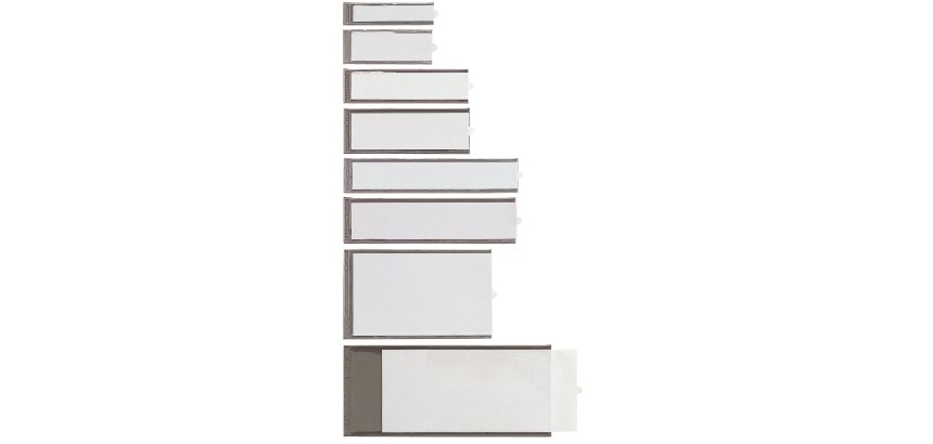 Portaetichette adesivo Ies A3 - 32 x 124 mm - grigio - Sei Rota - conf. 6 pezzi