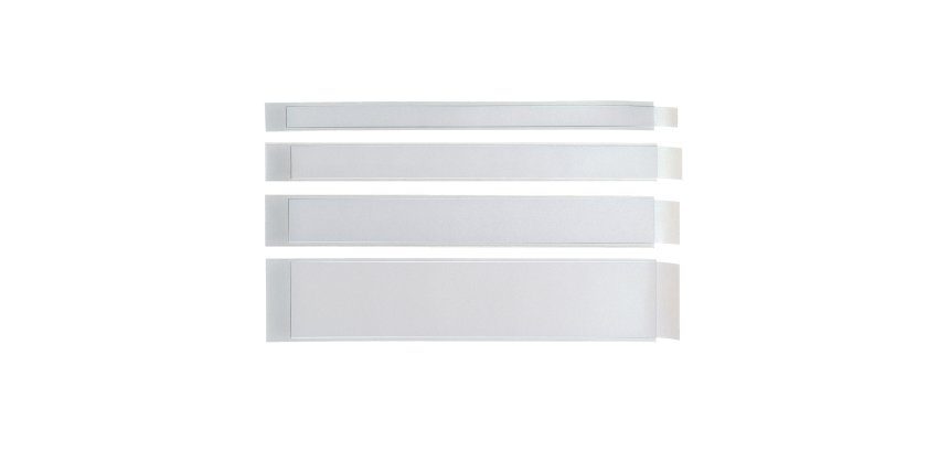 Portaetichette adesivo Ies L40 - 40 x 300 mm - grigio - Sei Rota - conf. 10 pezzi