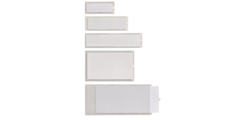 Portaetichette adesivo Iesti B4 - 65 x 100 mm - trasparente - Sei Rota - conf. 10 pezzi