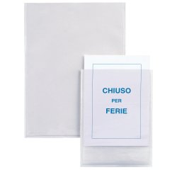 Buste autoadesive Iesti - PVC - 15 x 21 cm - trasparente - Sei Rota - conf. 5 pezzi