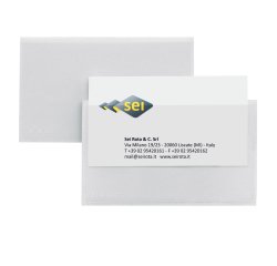 Portabiglietti da visita Eticard T -  autoadesivi - PVC - 5,5 x 9 cm - trasparente - Sei Rota - conf. 10 pezzi