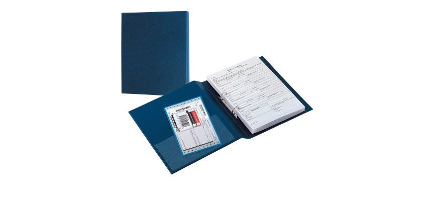 Raccoglitore Sanremo 2000 - 22 x 30 cm - 2 anelli a D 25 mm - dorso 4 cm - blu - Sei Rota