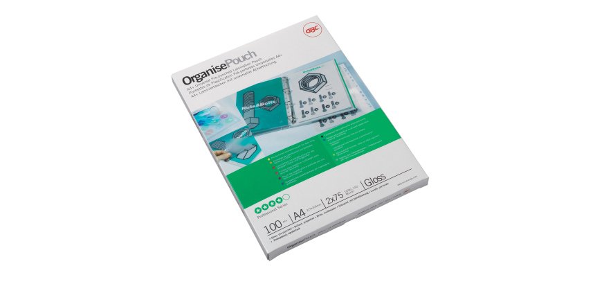 Pouches - A4 - 216 x 303 mm - 2 x 75 micron - GBC - conf. 100 pezzi