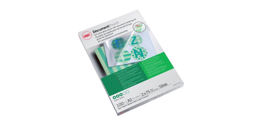 Pouches - A3 - 303 x 426 mm - 2 x 75 micron - A3 - GBC - scatola 100 pezzi