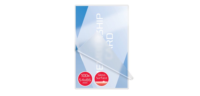 Pouches per plastificazione - credit card - 54 x 86 mm - 2 x 250 micron - GBC - conf. 100 pezzi
