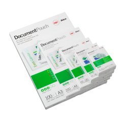 Pouches - government card - 65 x 95mm - 2 x 250 micron - GBC - conf. 100 pezzi