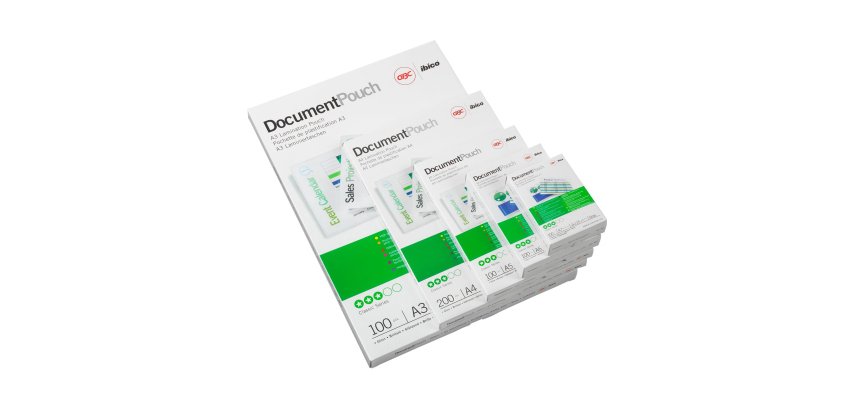 Pouches - government card - 65 x 95mm - 2 x 250 micron - GBC - conf. 100 pezzi