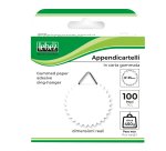 Appendicartelli adesivi - 3,5 cm - carta gommata - bianco - Lebez - conf. 100 pezzi