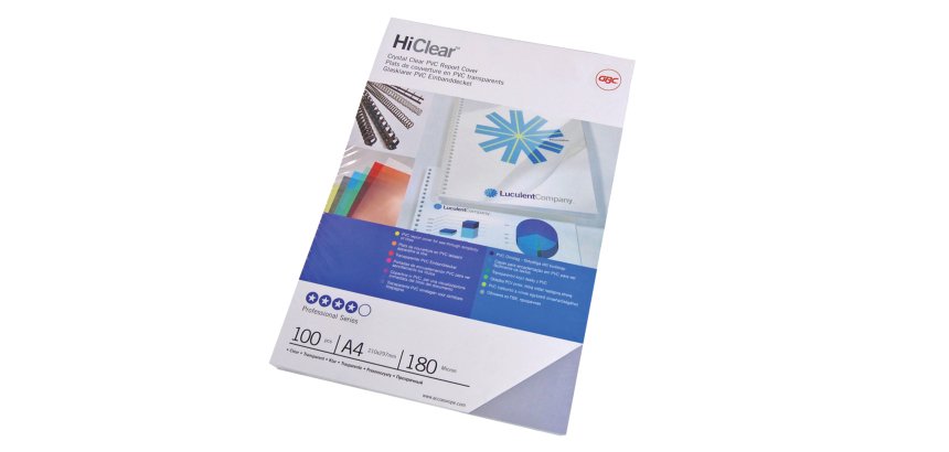 Copertine Hi-Clear - A3 - 180 micron - neutro trasparente - GBC - conf. 100 pezzi