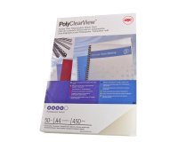 Copertine PolyClear View - A4 - 300 micron - PPL - neutro trasparente opaco - GBC - conf. 100 pezzi