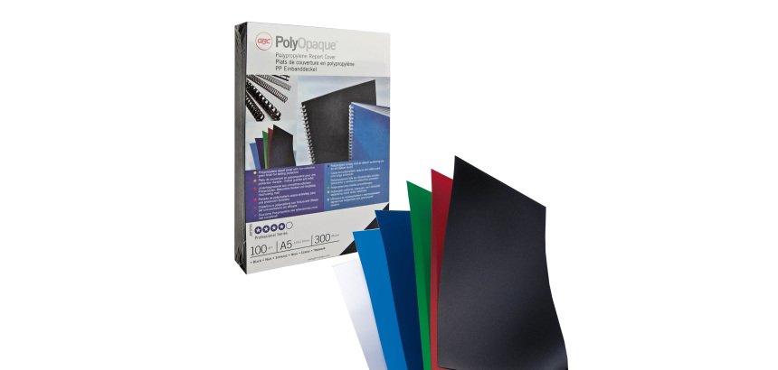 Copertine PolyOpaque - A4 - 300 micron - PPL - bianco coprente - GBC - conf. 100 pezzi