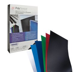 Copertine PolyOpaque - A4 - 300 micron - PPL -  nero coprente - GBC - conf. 100 pezzi