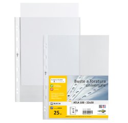 Buste forate Atla - medium - buccia - 22 x 30 cm - trasparente - Sei Rota - conf. 25 pezzi