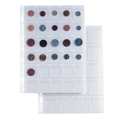 Buste forate Ercole porta monete - 30 tasche - PVC liscio - 21 x 29,7 cm - Sei Rota - conf. 10 pezzi