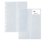Buste forate Atla Card - porta biglietti da visita - 20 spazi - PPL - 21 x 29,7 cm - trasparente - Sei Rota - conf. 10 pezzi