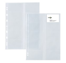 Buste forate Atla Card - porta biglietti da visita - 20 spazi - PPL - 21 x 29,7 cm - trasparente - Sei Rota - conf. 10 pezzi
