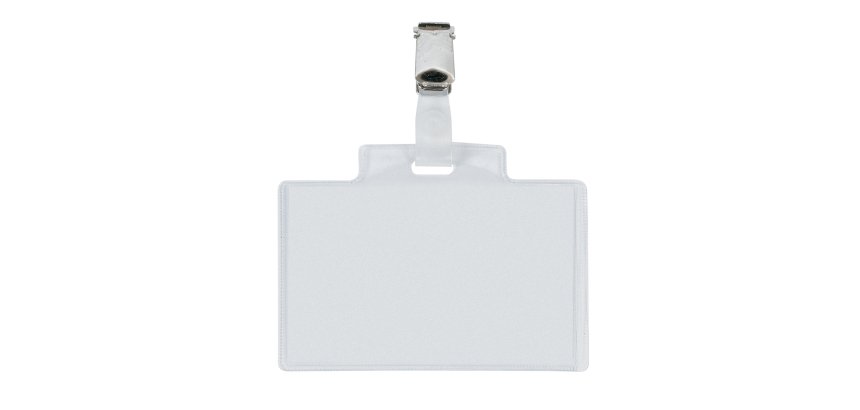 Portanome Pass 3E - clip in metallo - 9,5 x 6 cm - PVC - Sei Rota - conf. 100 pezzi