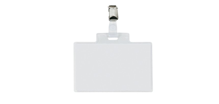 Portanome Pass 4E - clip in metallo - c/cartoncino - 11 x 7 cm - Sei Rota - conf. 100 pezzi