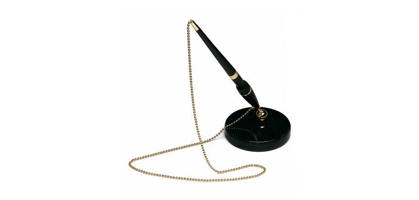 Stiloforo con base marmo - nero - Lebez