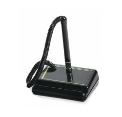 Stiloforo con base in plastica - nero - con spirale - Lebez