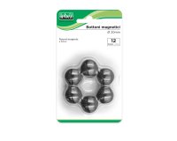 Bottoni magnetici - diametro 2 cm - nero - Lebez - blister 12 pezzi