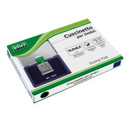 Cuscinetto per timbri - 12,5 x 8,5 cm - blu - Lebez