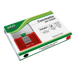 Cuscinetto per timbri - 12,5 x 8,5 cm - rosso - Lebez