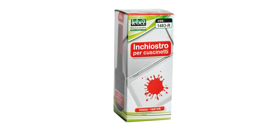 Inchiostro per cuscinetti - 30 ml - senza olio - rosso - Lebez