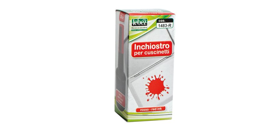 Inchiostro per cuscinetti - 30 ml - senza olio - rosso - Lebez