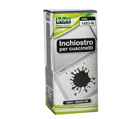 Inchiostro per cuscinetti - 30 ml - senza olio - nero - Lebez