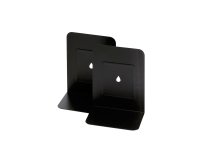 Coppia reggilibri - 13,5 x 17,5 cm - metallo - nero - Lebez