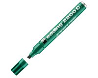 Marcatore permanente 2200C - punta a scalpello - da 1 a 5 mm - verde  - Edding